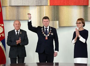 Красноярск. Сергей Ерёмин официально вступил в должность Главы города