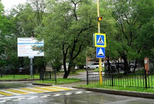 Хабаровск. В городе появляются пешеходные переходы с повышенными требованиями безопасности